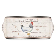 Pimpernel On The Farm Melamine Sandwich Serving Tray, 14.5" x 6.25" - Multicolor