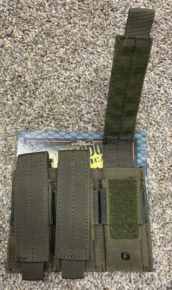 VOODOO TACTICAL Triple Pistol Mag Pouch - Universal Black Nylon Carrier