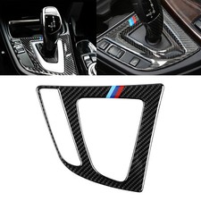 Real Carbon Fiber Console Frame Gear Shift Panel Trim Sticker For BMW 3 4 Series