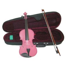Pink Violin,Case,Bow,Strings,Bridge,Rosin 4/4 3/4 1/2 1/4 1/8 1/10 1/16