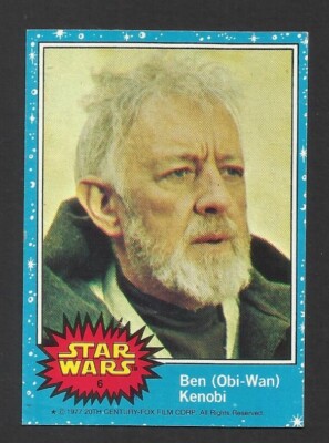 (CB7) OBI WAN KENOBI #6 CARD Star Wars 1977 Topps Trading Cards US ISSUE BLUE