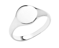 Sterling Silver Signet Ring size J K L M N O P Q R S T U V