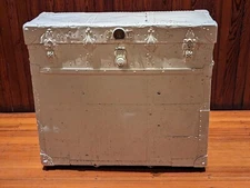 Josiah J Cummings & Son Steamer Trunk Boston Brass Lock Antique Circa 1910