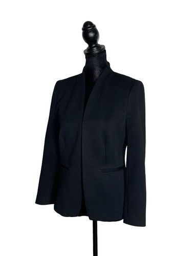 J. Crew 365 Blazer Women 4 Black Going Out Classic Fitted Open Career Jacket - Picture 4 of 10