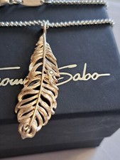 Thomas Sabo Feather Large Necklace Silver 16" Fully Hallmarked Stunning