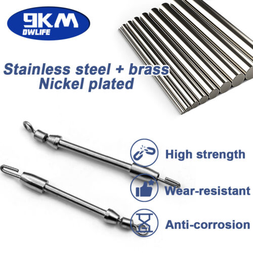 9KM Cross Lock Snap Swivel Fishing Clip Stainless Steel Saltwater Duo-Lock Clip - Picture 3 of 9
