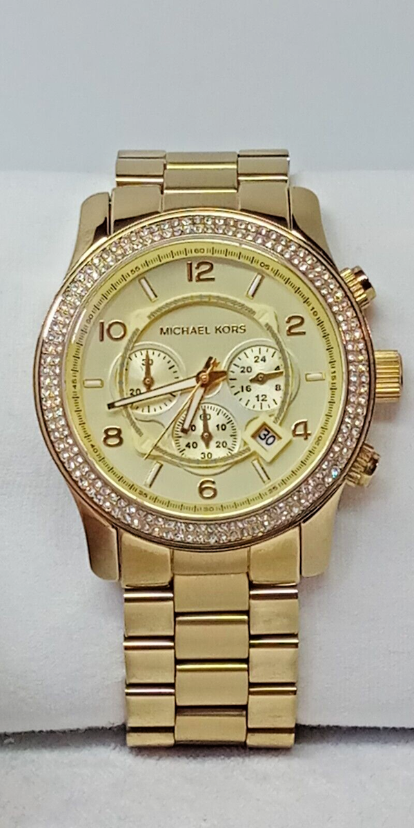 りらっくす☆MICHAEL KORS 腕時計 MICHAEL KORS MK-5575 RUNWAY CHRONOGRAPH WOMEN'S WATCH EX COND NEW