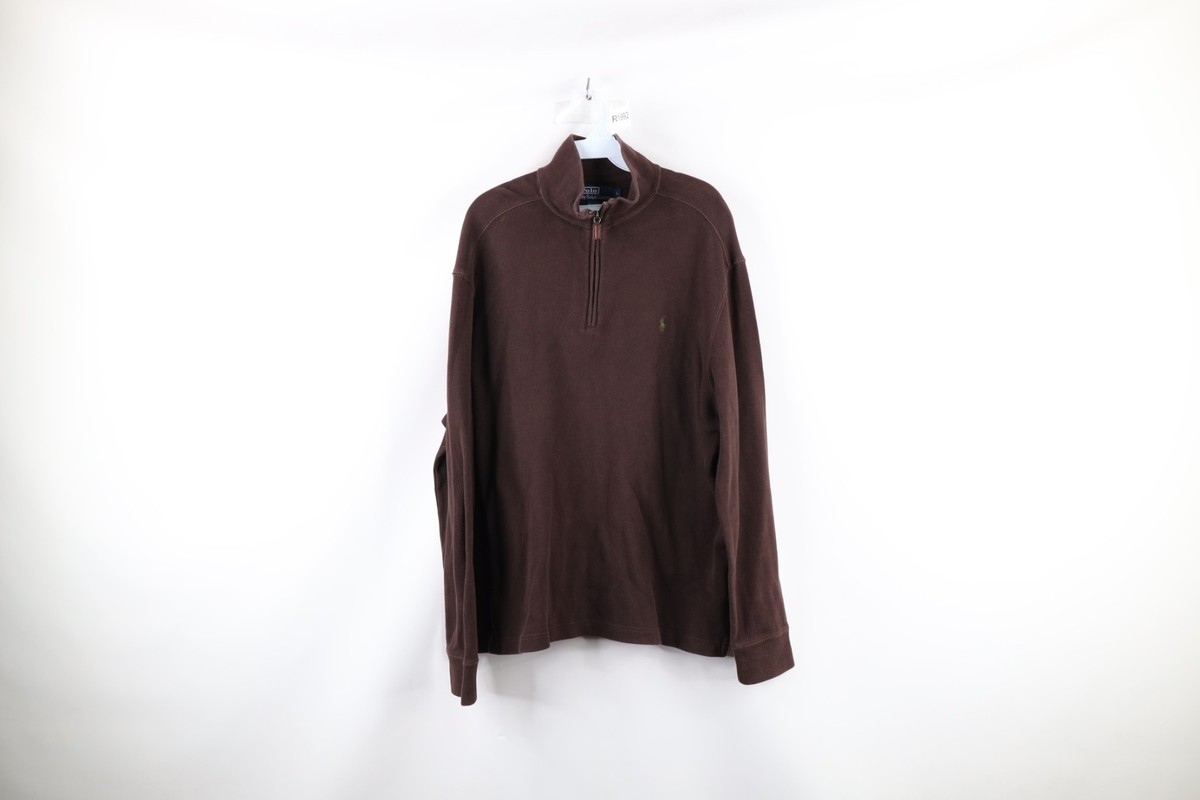 Vtg 90s Ralph Lauren Mens L Faded Cotton Ribbed Knit Half Vtg 90s Ralph Lauren Mens L Faded Cotton Ribbed Knit Half