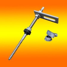 Stockschraube M10x200 (0% MwSt.*) + Adapter, Hammerkopfschraube, Sperrzahnmutter