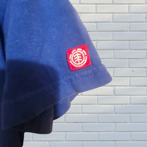 T-shirt skateboard elemento vintage Y2k terra vento fuoco logo blu uomo M maglietta - Foto 4 di 9