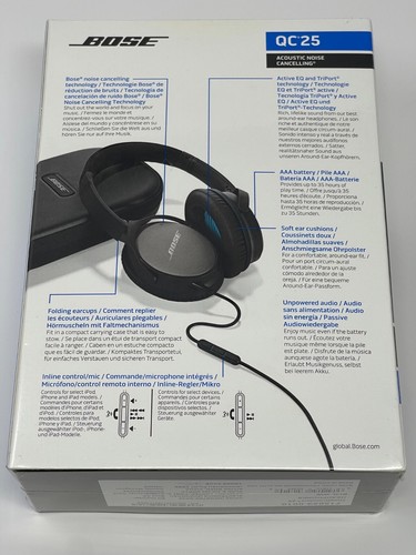 Bose QuietComfort 25 QC25 Noise Canceli Ear-Cup Headphones Apple Android Samsung - Picture 13 of 34