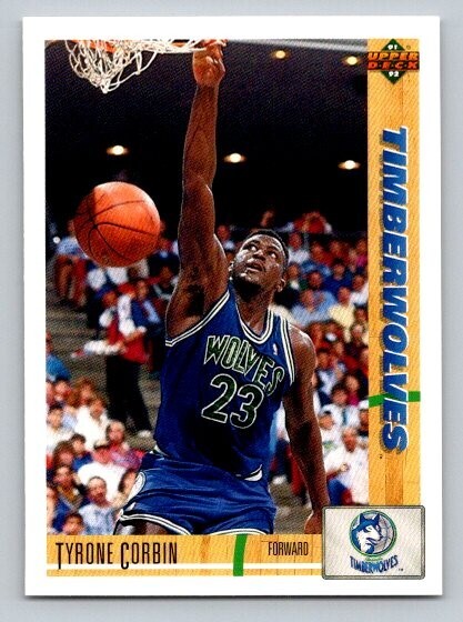 1991-92 Upper Deck Tyrone Corbin #322 Minnesota Timberwolves