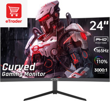 KTC 24 Inch Curved Gaming Monitor, 165Hz FHD 1080P Frameless Computer Monitor