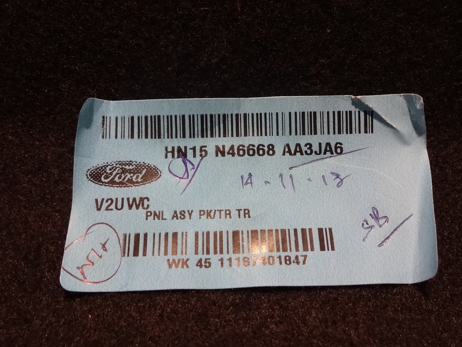 2019 Ford EcoSport Rear Black Hard Cargo Cover OEM eBay