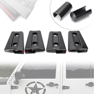 Exterior Door Hinge Chain Farme Covers For Jeep Wrangler JK 4 Door 2007-2017 co