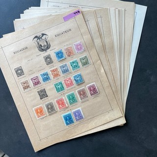 Ecuador Briefmarken Vordruck Sammlung 1865–1943 20 Seiten y42