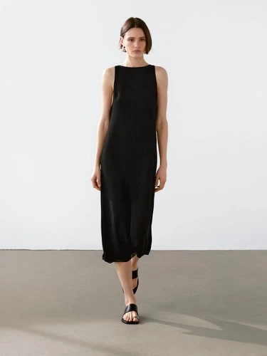 massimo dutti Round neck midi dress Ref. 6680/680/800