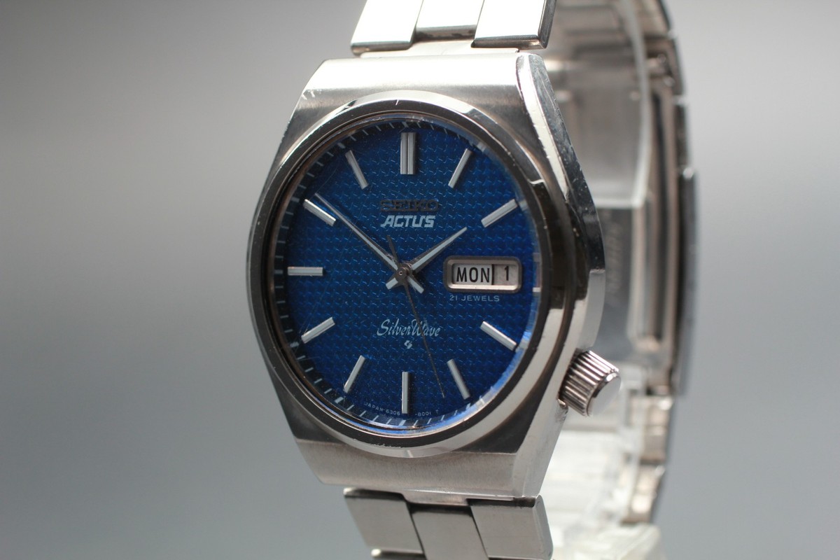 SEIKO 5 Actus Silver Wave 6306-8010 Blue AT Men's JDM Watch
