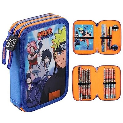 NARUTO Pencil Case with Stationery Included School Supplies Filled Large