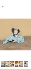 Disney Store Baby Mickey Mouse Blue Embossed Stars Security Blanket Lovey