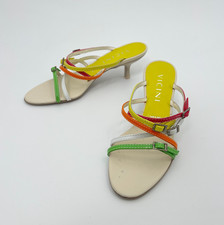 Giuseppe Zanotti Vicini |Auth Colourful Leather Strappy Buckle Sandal Mule(35.5)