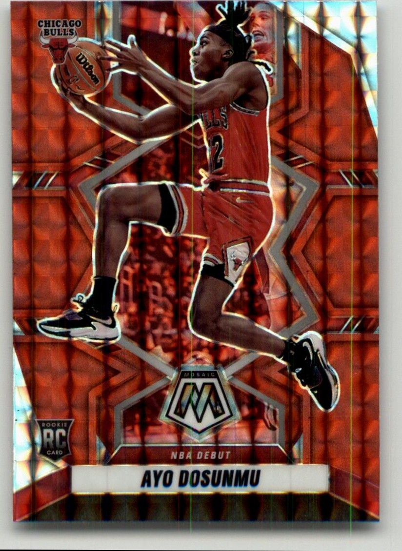 2021-22 Panini Mosaic Ayo Dosunmu Red #279 Chicago Bulls