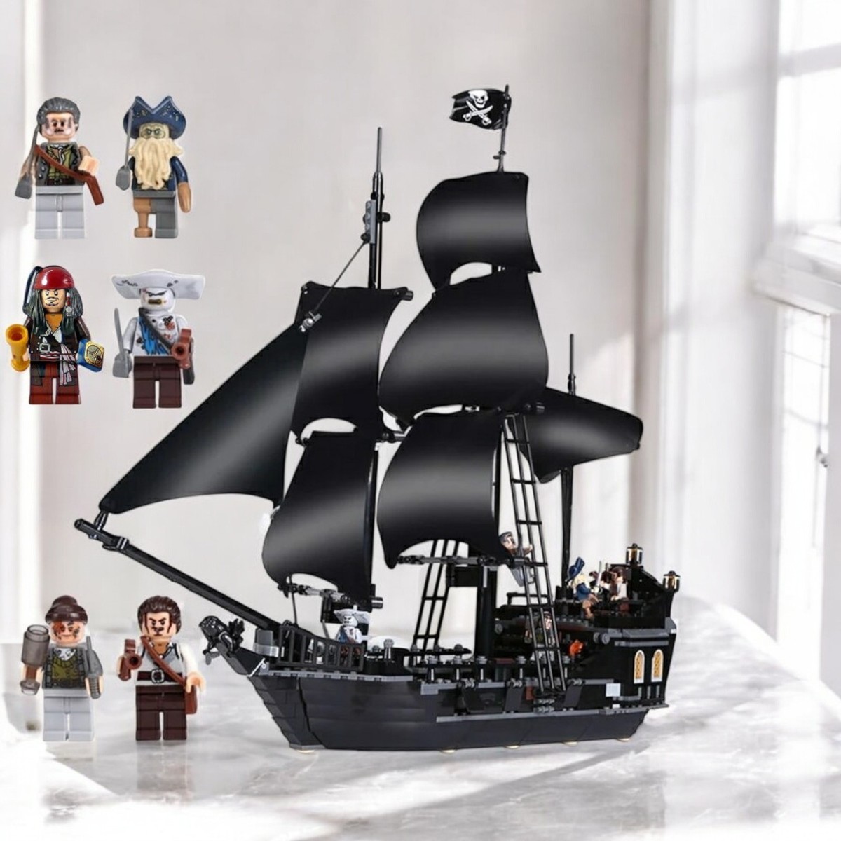 Building Blocks Set Pirates Caribbean Black Pearl Ship Compatible