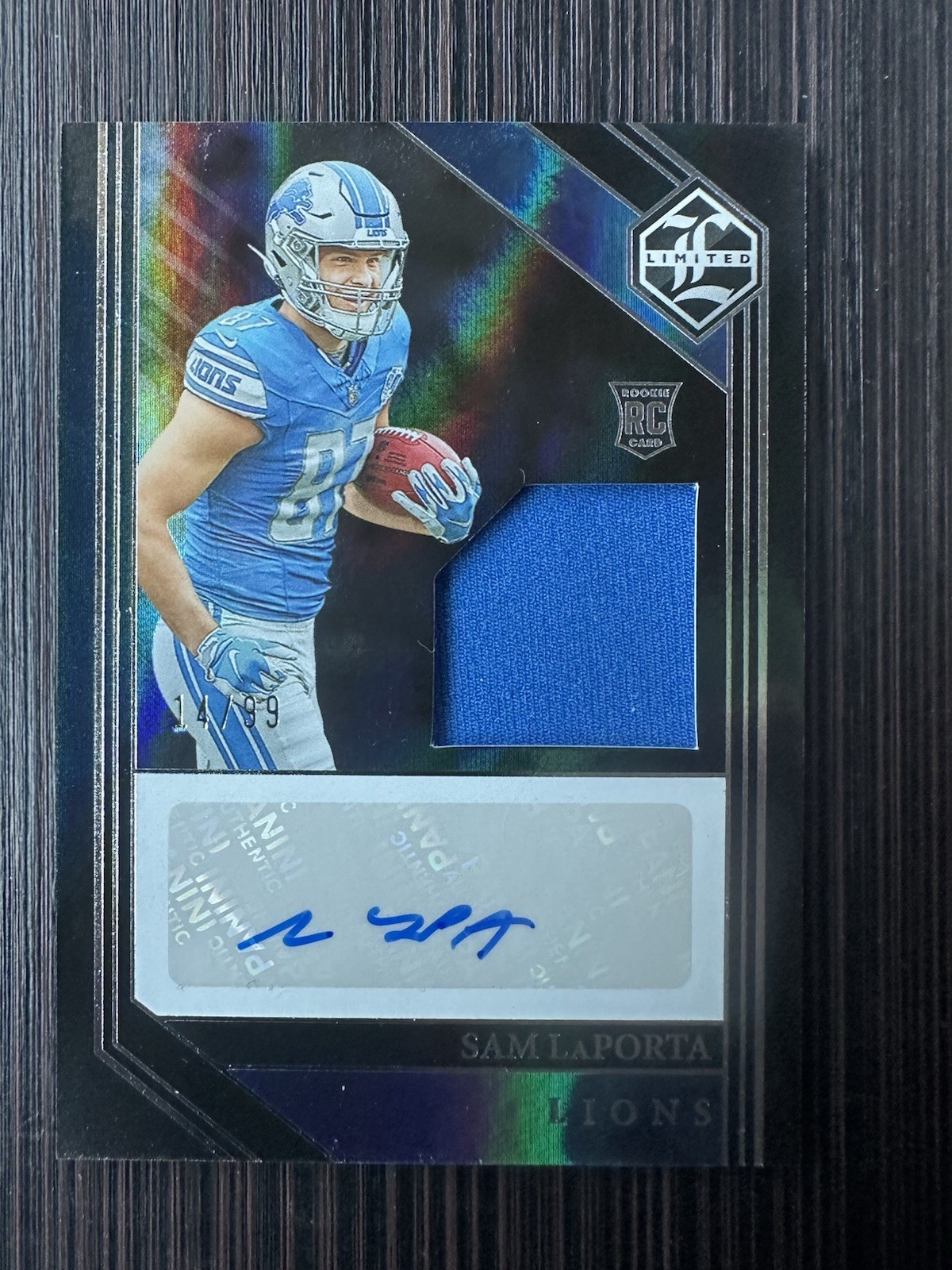 Sam LaPorta Panini Limited #131 Patch Autograph