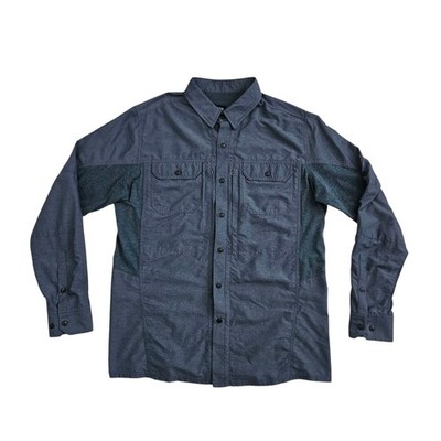 Kuhl Shirt (Men's Small) Blue Airspeed Button Vented Performance Roll Tab Hiking