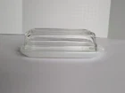 Vintage Fire King Oven Ware White Milk Glass Butter Dish With Clear Cover Lid