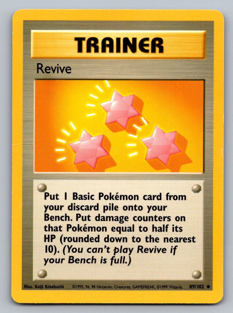 Revive 89/102 UC Base Set Unlimited Pokemon NM/M
