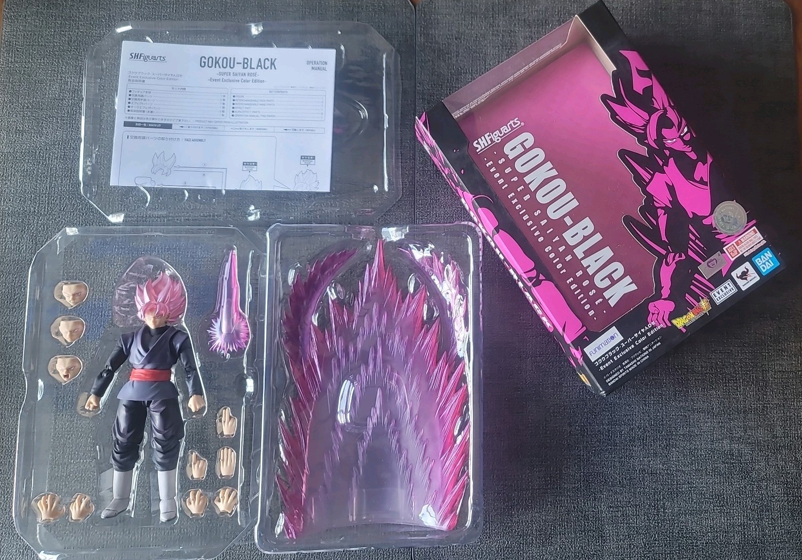 S.H.Figuarts Dragon Ball Gokou Goku Negro Super Saiyan Rosa Evento Exclusivo