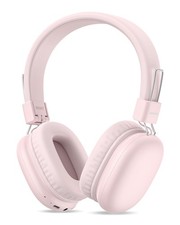 Kids Bluetooth Headphones Wireless Safe Volume Foldable Pink 50H Playtime