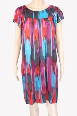 French Connection Damen Kleid Gr. 34 (UK8) Mehrfarbig Shiftkleid Shirtkleid