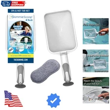 Scoop - Patented Handheld Skimmer with Fine Mesh Net for Spa, Hot Tub, Cold P...