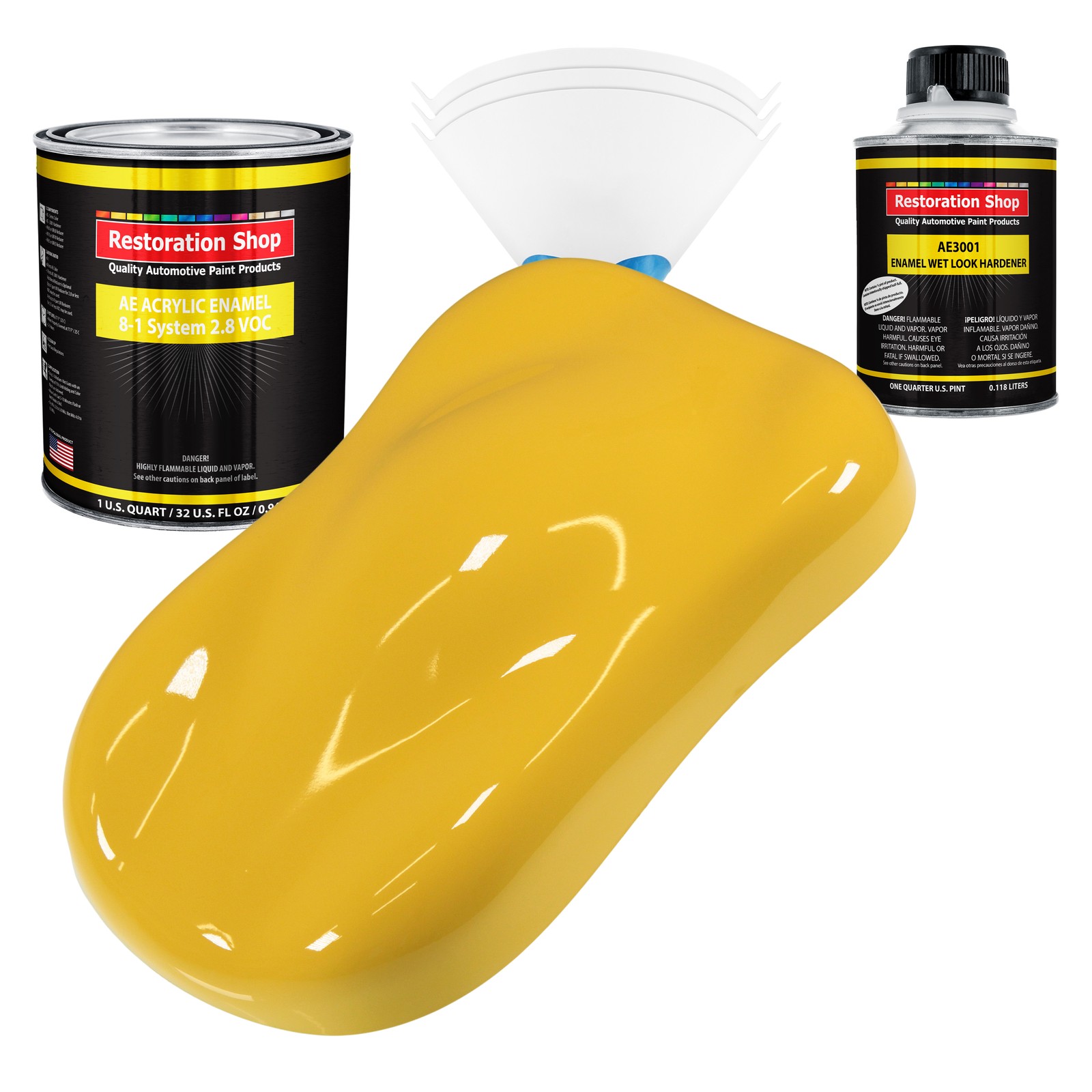 Restoration Shop Boss Yellow Acrylic Enamel Quart Kit, Auto Paint