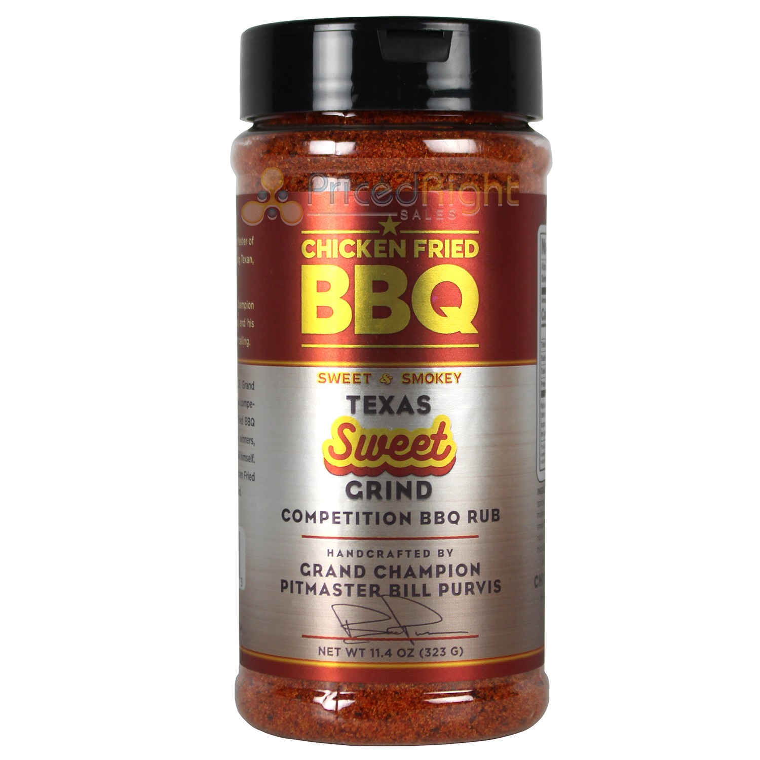 Barbacoa de pollo frito Texas Sweet Grind Competición Barbacoa Rub 11,4 OZ OW85620