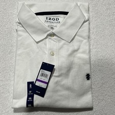 NEW  IZOD Advantage Performance Natural Stretch Short-Sleeve White Size: XXL