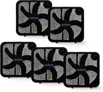 5 Pack 20'' Black Floor Fans - 3 Quiet Speeds, 2400 CFM Airflow