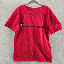 Champion T Shirt Red Authentic Athleticwear Size Youth Small EUC