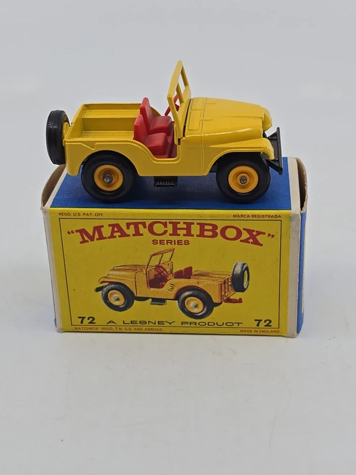 Matchbox Lesney No. 72 Standard Jeep w/ E 3 Style Original  Box Pristine!  - Image 3 of 4
