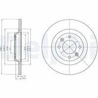 2X Bremsscheibe Delphi BG4322 FüR DS DS4 DS5 CitroËN Crossback Peugeot C4 308 1
