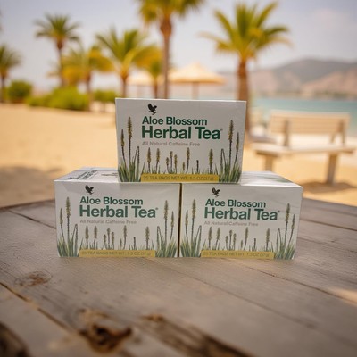 3x Forever Aloe Blossom Herbal TEA 25 Beutel