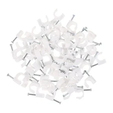 500 Pcs Mounting Cord Fastener Clips Wall Wire Cable Phone Line Fixed Buckle