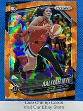 2025 #15 Aaliyah Nye Panini Prizm WNBA Orange Ice Prizm Aces RC