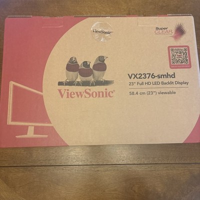 ViewSonic VX2376-SMHD 23 inch Widescreen 1080p Frameless IPS LED Monitor