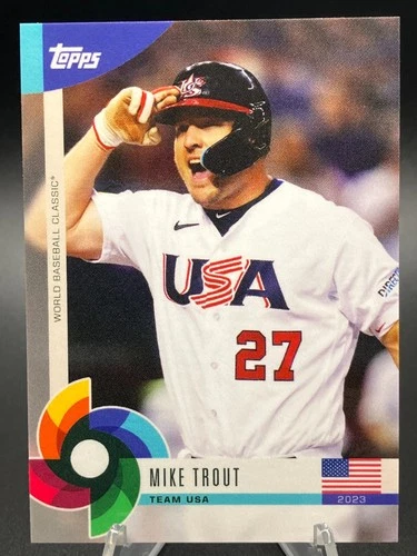 Mike Trout 2023 Topps World Baseball Classic Global Stars Card # 23 USA WBC