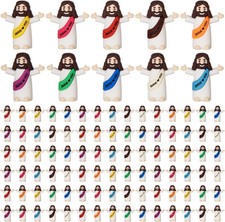 100 Pcs Mini Jesus Figures Jesus Loves You Design Jesus Toys Little Jes.