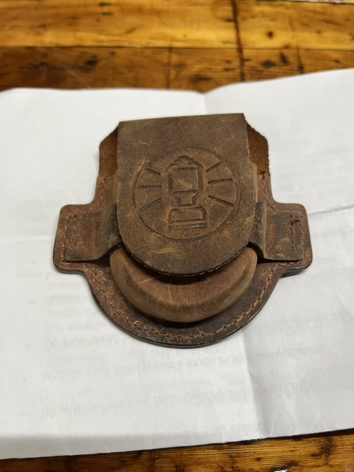 Estuche brújula de cuero raro Coleman de colección Foto 3 de 4
