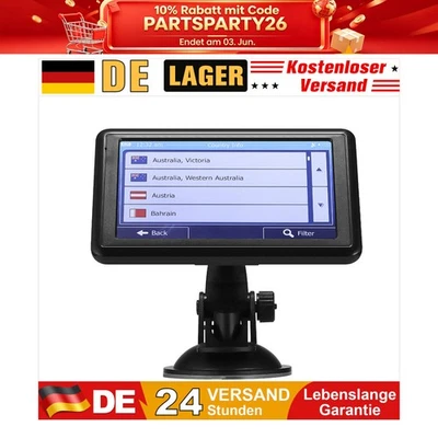 5''/7''/9'' Zoll GPS Navigationsgerät KFZ LKW PKW Auto Navi DE-Karte Touchscreen - Bild 1 von 4